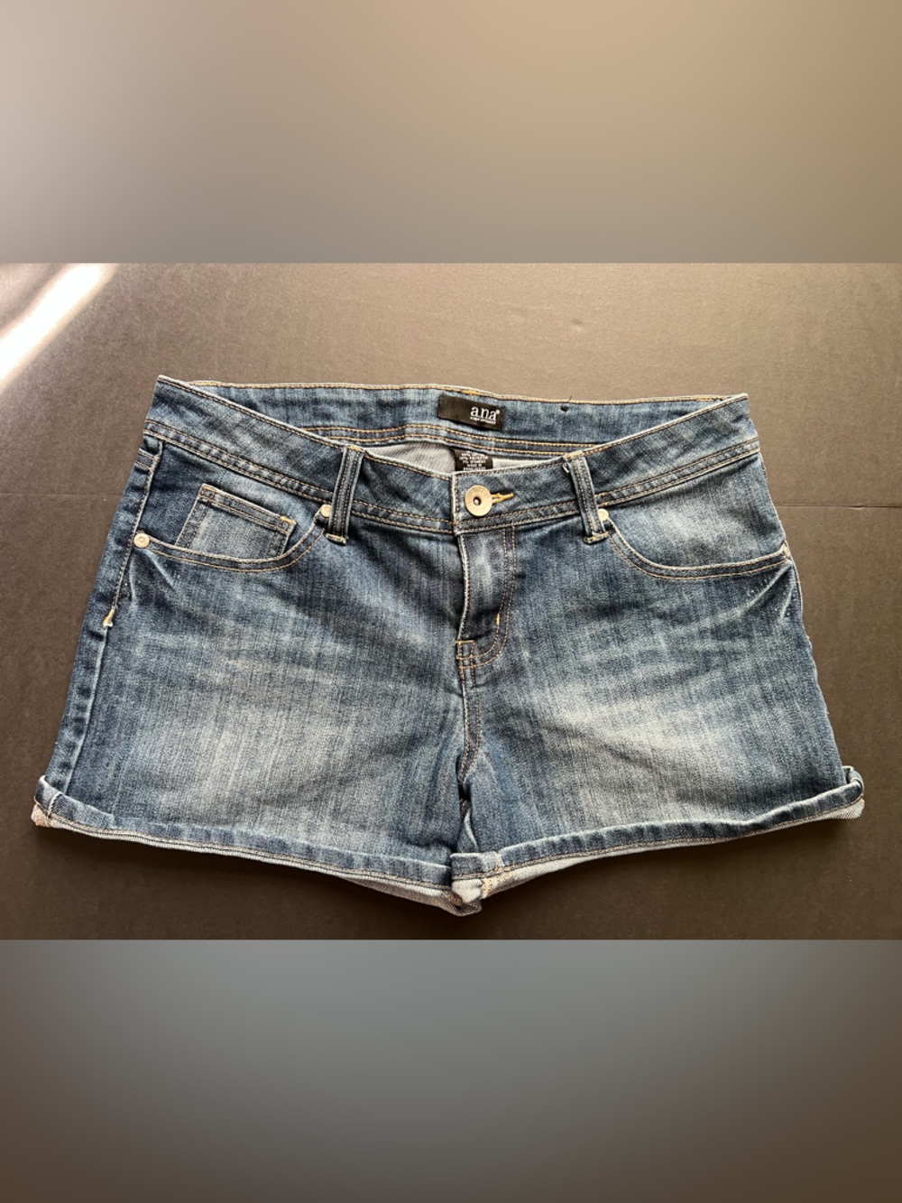 a.n.a Women's Blue Denim Short Jeans